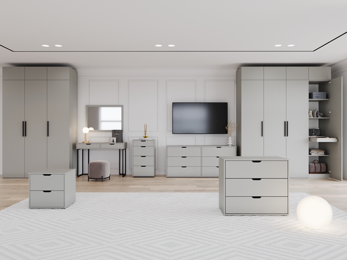 Шкаф распашной Даллас ,четырехдверный ,Белый  