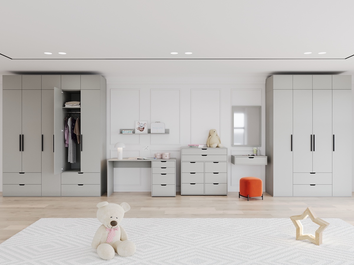 Шкаф распашной Даллас ,четырехдверный ,Белый  