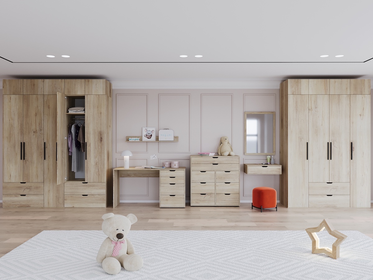 Шкаф распашной Даллас ,четырехдверный ,Белый  