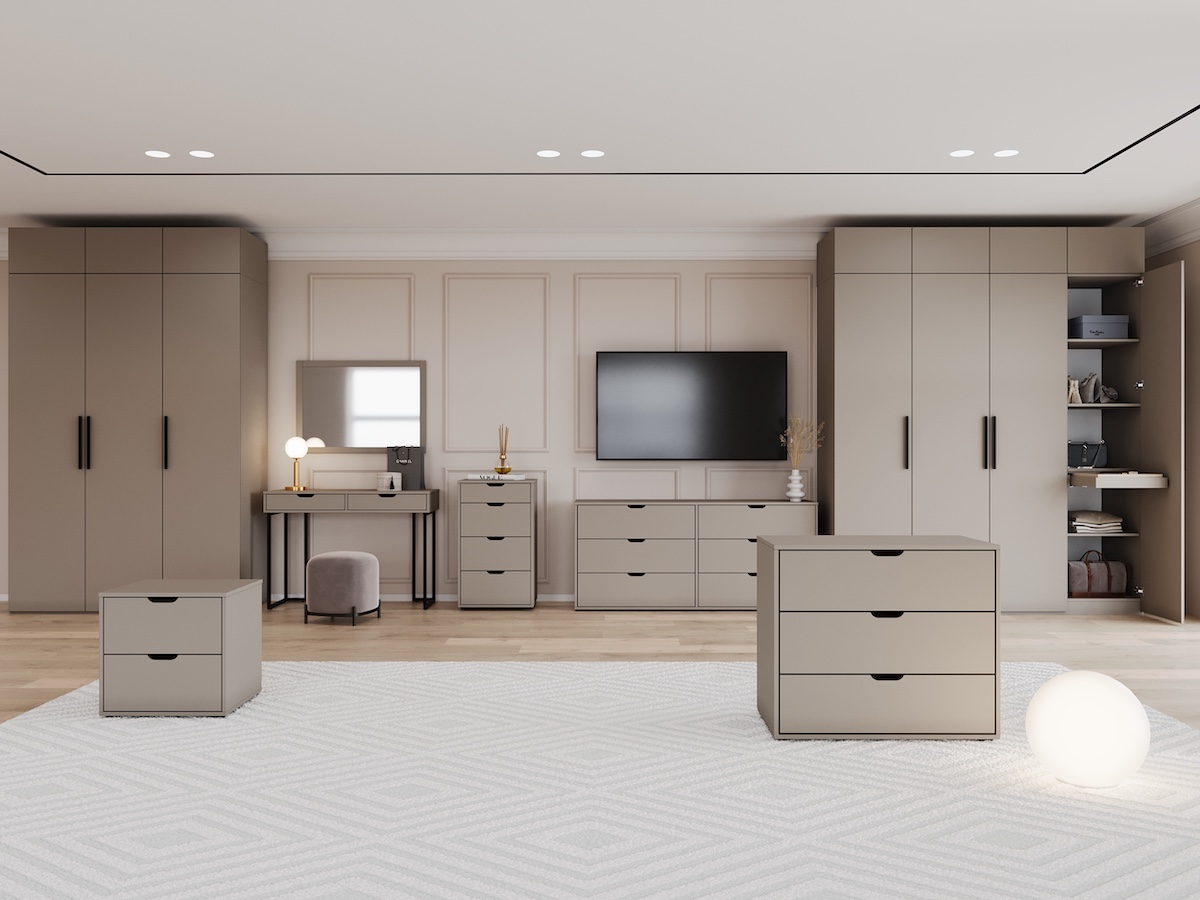 Шкаф распашной Даллас ,четырехдверный ,Белый  