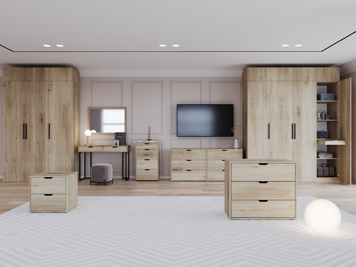 Шкаф распашной Даллас ,четырехдверный ,Белый  