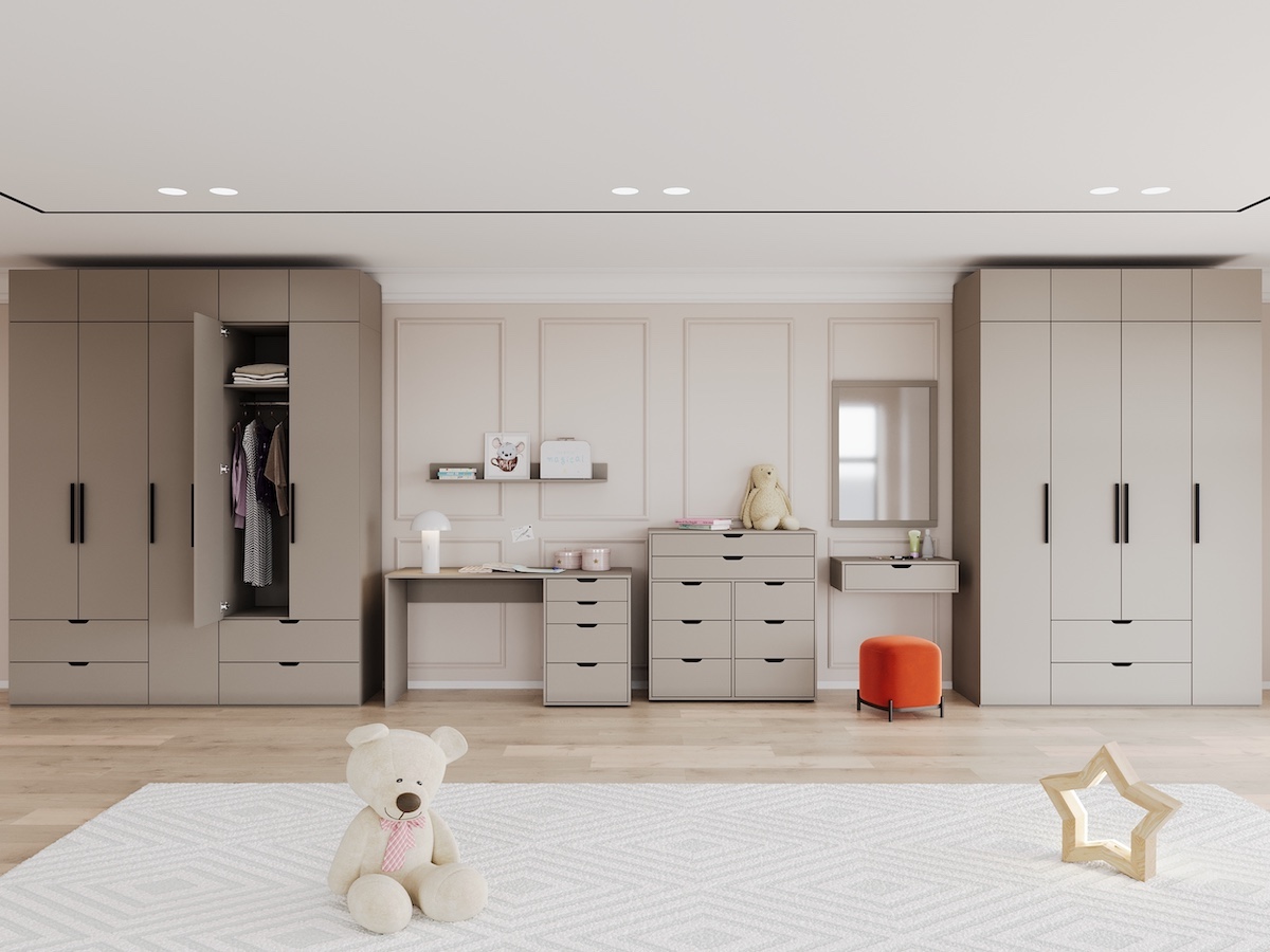 Шкаф распашной Даллас ,четырехдверный ,Белый  