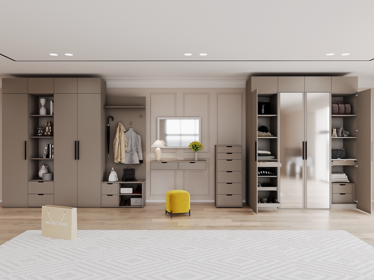 Шкаф распашной Даллас ,четырехдверный ,Белый  