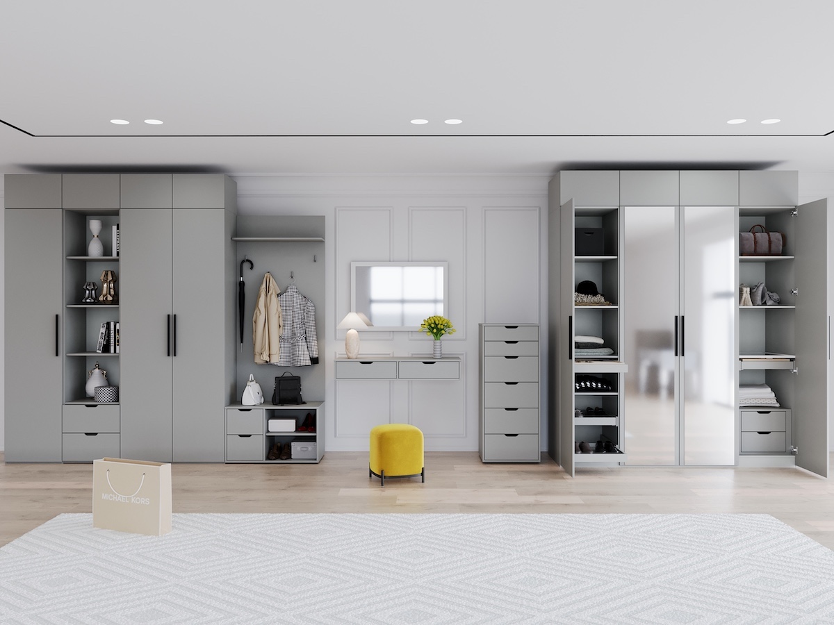 Шкаф распашной Даллас ,четырехдверный ,Белый  