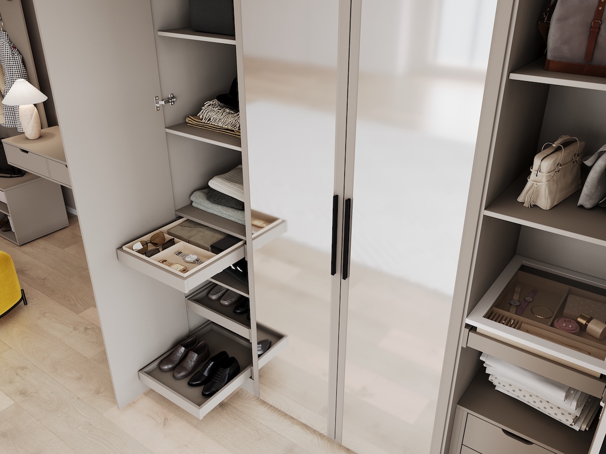 Шкаф распашной Даллас ,четырехдверный ,Белый  